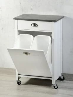 Kesper Küchenwagen Inkl. Mülltrennung, Weiß