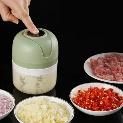 100ml Elektrische KnoblauchpresseEdelstahl Knoblauch-Artefakt, Knoblauchschneider, Knoblauchpresse Grün