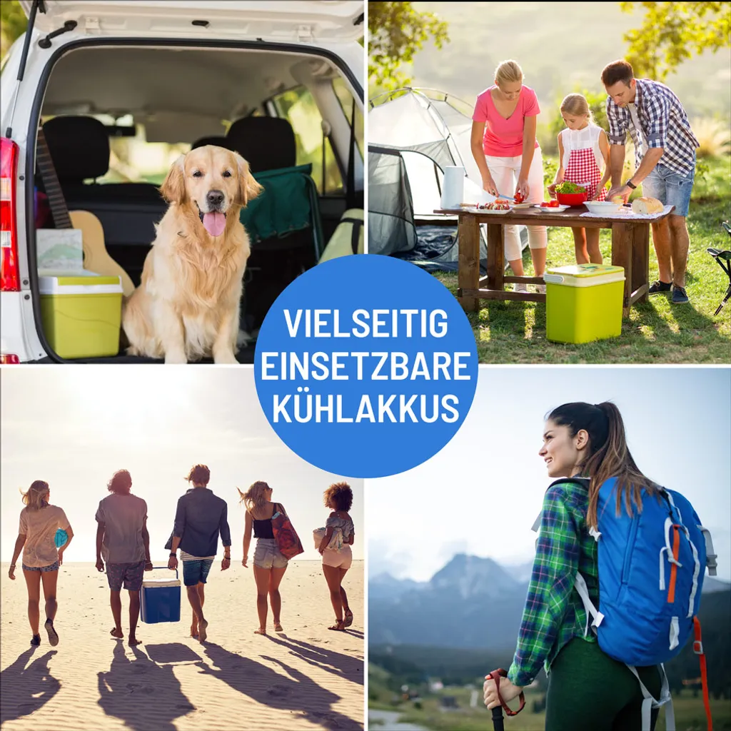 Deuba Kühlakku Set 12 Stunden Flach Je 200ml Für Kühltasche Kühlbox Outdoor Kühlelement Kühlpack Cool Pack Kühlakkus, Anzahl:12er Set – Bild 6