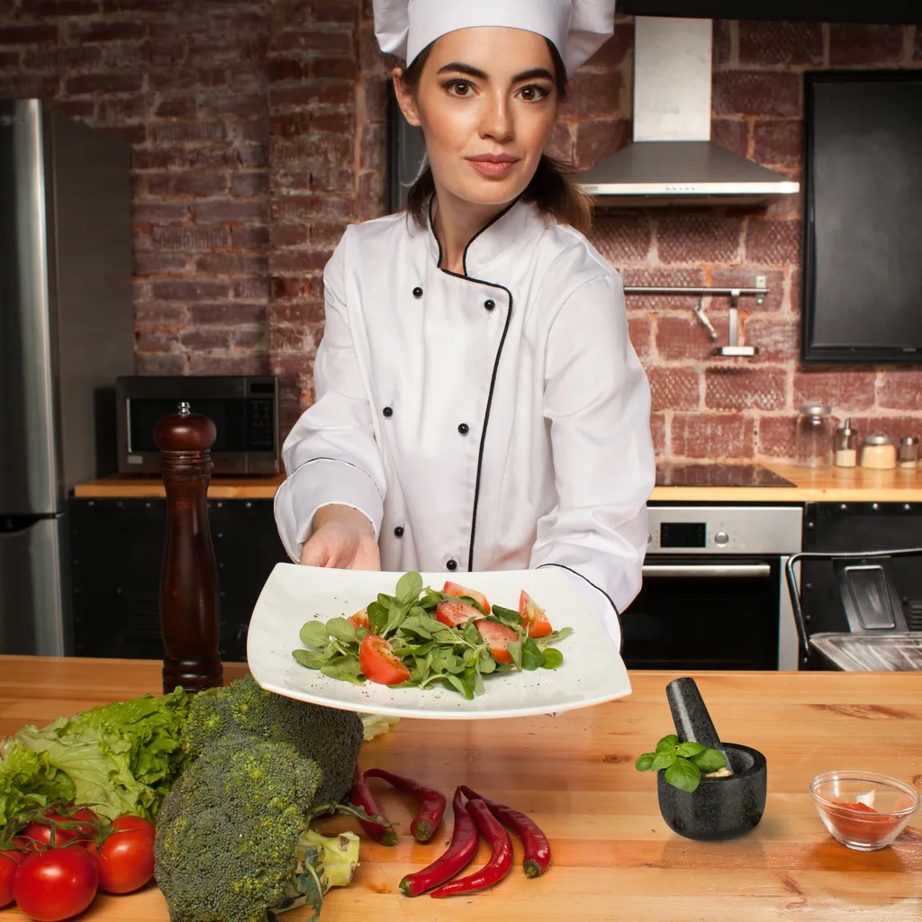 Relaxdays Granit Mörser Mit Stößel Klein – Bild 2