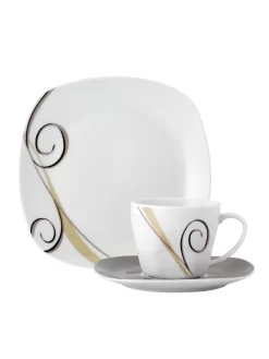 Van Well 18tlg. Kaffeeservice Porzellan Weiß 18 Tlg.