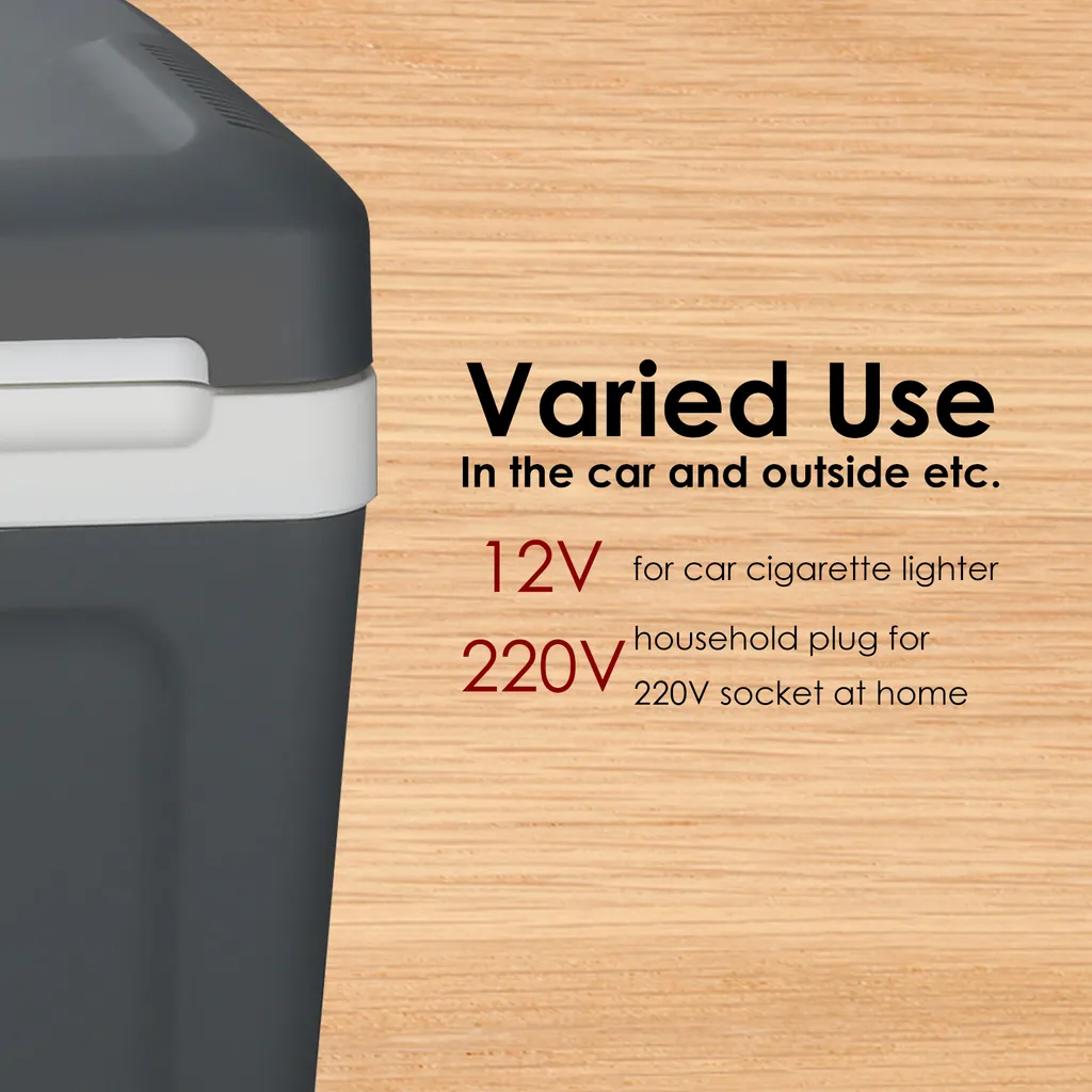 EINFEBEN Kuehlbox Tragbare 32 Liter, Thermo-Elektrische Kuehlbox, Wärmen Und Kühlen Mini-Kuehlschrank 12 Volt Und 230 Volt, ECO-Modus, Mit Tragegriff, Für Auto, Innenraum, Camping Kühlboxen – Bild 2