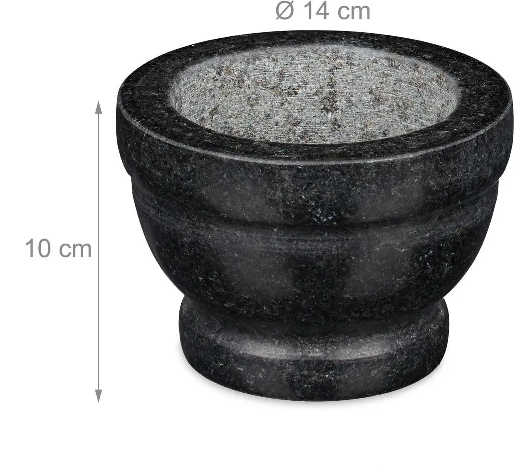Relaxdays Granit Mörser Mit Stößel XL – Bild 4