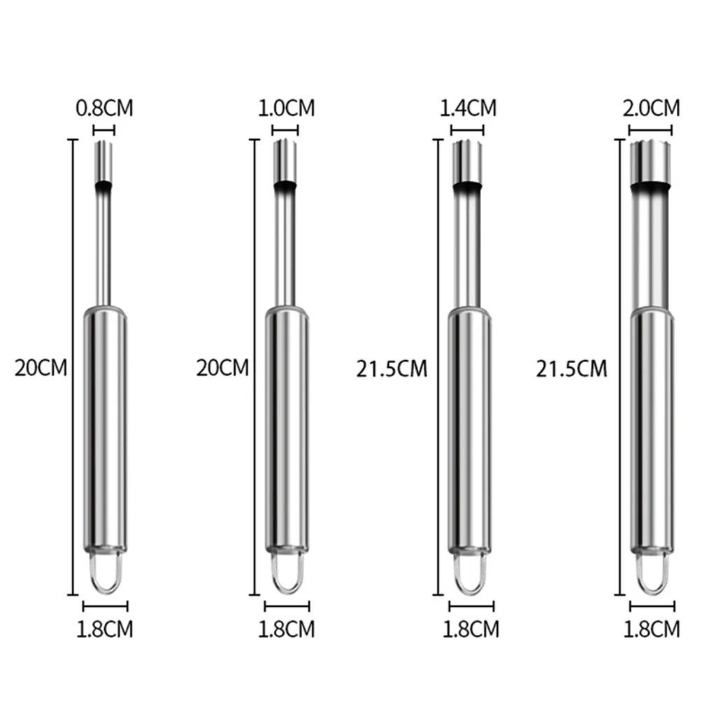 4x Apfelentkerner Küchenhelfer, Entkerner Ausstecher Apfelausstecher Aus Edelstahl, Küchenhelfer Für Obst Und Gemüse Küchenartikel – Bild 5