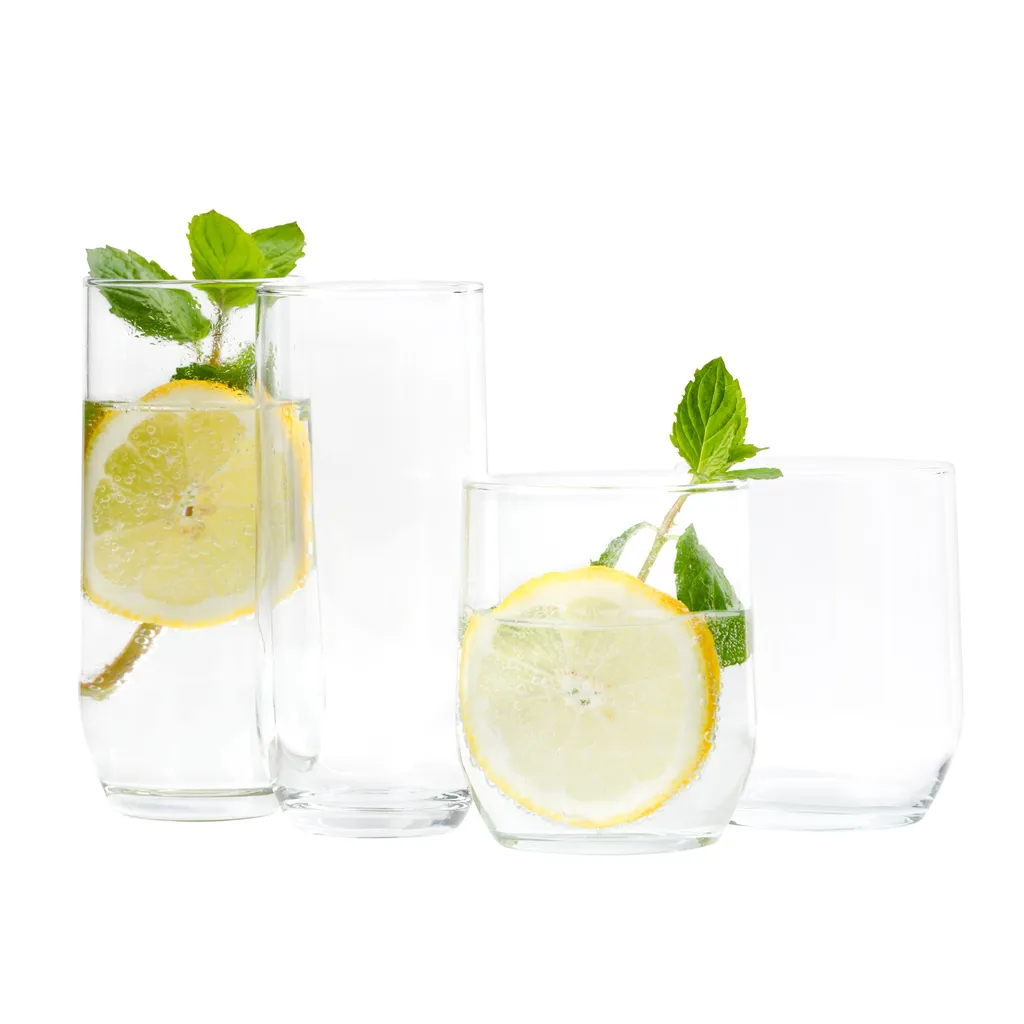 12tlg Gläserset Bella 6x Wasser Trink-Becher 6x Long-Drink Partygläser 310ml Tumbler Glas Gastro – Bild 2