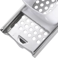 Westmark Spätzlehobel Mit Teigschlitten, Für Topfdurchmesser Bis Zu 28 Cm, Rostfreier Edelstahl/Kunststoff, Knöpfle, Weiß/Silber, 61122270