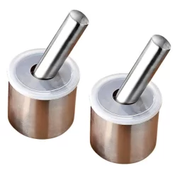 2er Set BAYLI Edelstahl Mörser Mit Stößel & Deckel - Massiver Gewürzmörser Für Die Küche - Bruchfeste Kräutermühle - Gewürzmühle Für Kräuter Und Gewürze - Tabletten Zerkleiner - Tablettenmörser