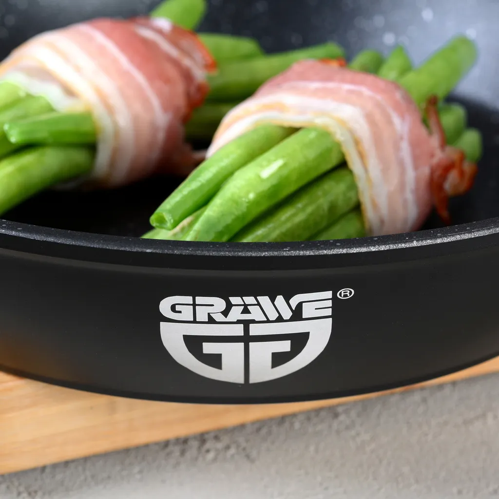 GRÄWE Aluminium-Pfannenset, Ø 20 Cm, Ø 24 Cm, Ø 28 Cm, Beschichtet, 3-teilig, Inkl. Pfannenwender – Bild 10