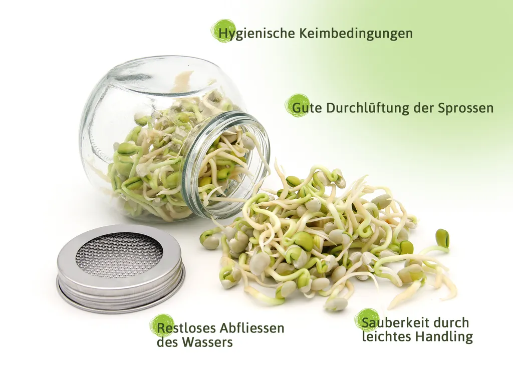 Sprossenglas Duo Set (2x 425 Ml) | Keimgläser Von FLORTUS – Bild 6