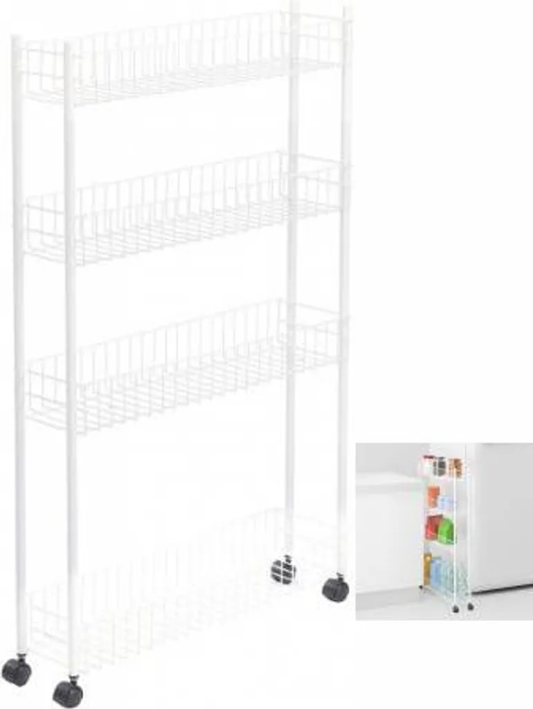 Metaltex Fino Allzweckwagen, 4 Etg. 60x16x95cm 341434 – Bild 6