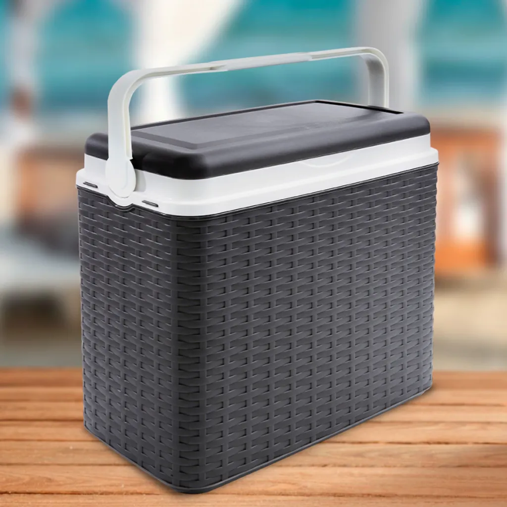 H-Line Kühlbox 24L Rattan Anthrazit 8951 – Bild 3