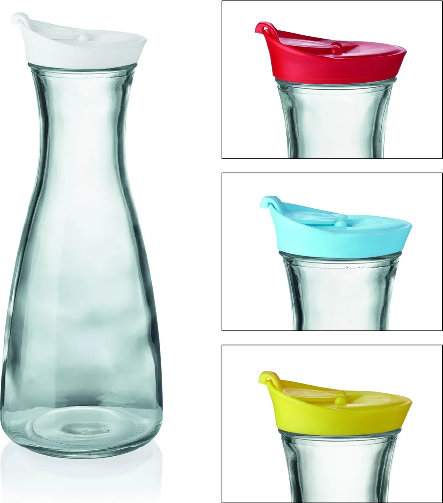 Karaffe Mit Deckel, 1,0 Ltr., Weiß, Glas : Karaffe Mit Deckel, 1,0 Ltr., Weiß, Glas Variante: Karaffe Mit Deckel, 1,0 Ltr., Weiß – Bild 2