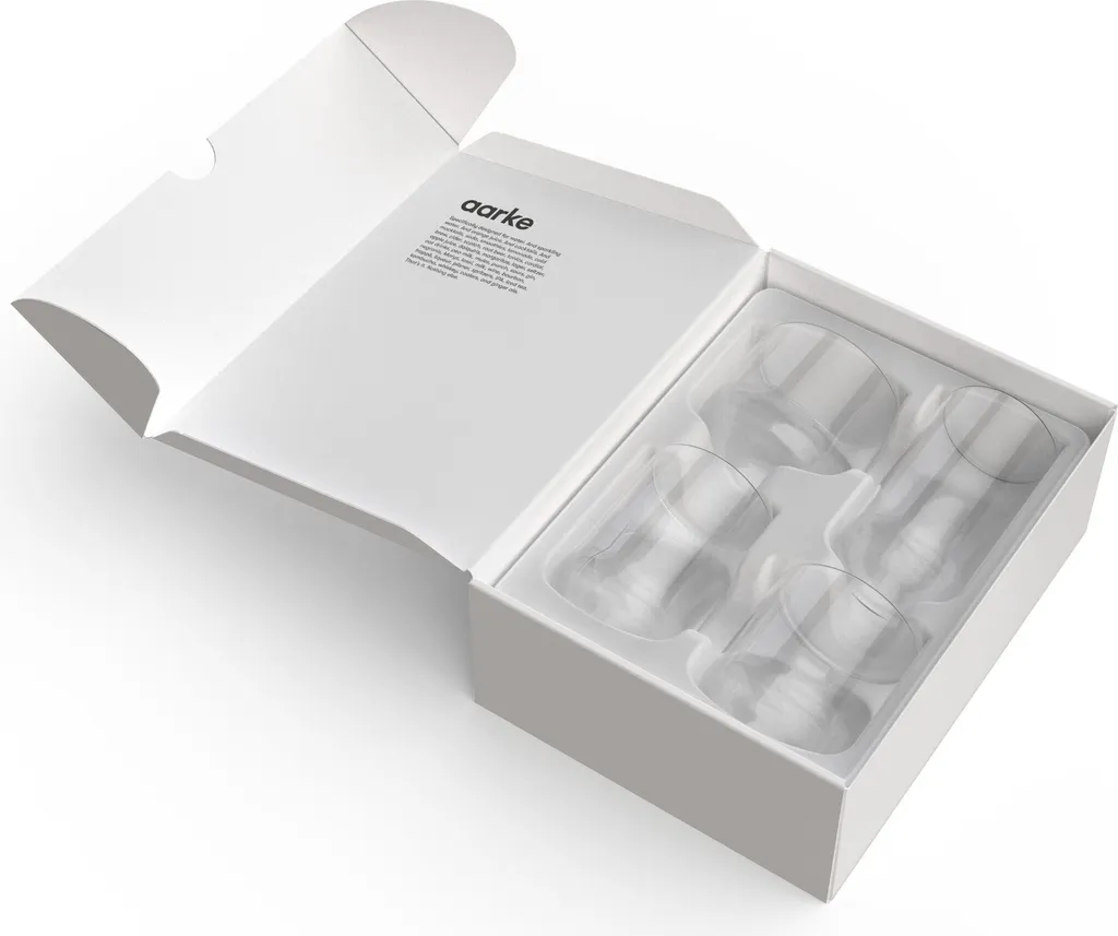 AARKE Gläser 4er Set Nesting Glasses 4x 290ml Kristallglas Stapelbar Trinkgläser – Bild 9