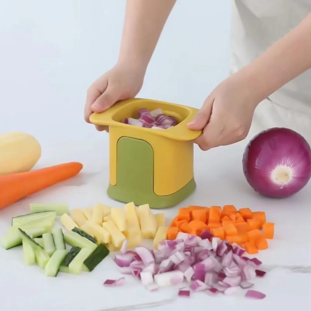 Multifunktions Gemüsehacker, Handpresse, Kartoffelschneider, Küchenwerkzeuge, Mini-Gemüseschneider – Bild 3