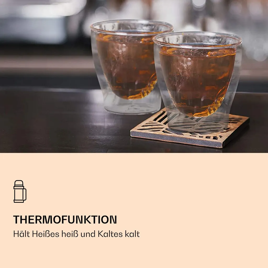 2x 200ml DUOS Doppelwandige Thermogläser Für Tee, Kaffee, Schümli, Vorspeisen – Bild 4