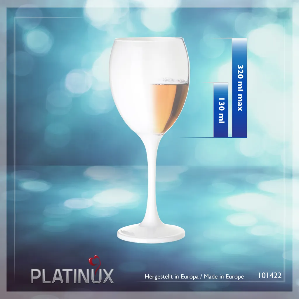 Weiße Weingläser Wasserglas Set 6 Teilig 130ml (max. 320ml) Aus Glas Massiv Weißweingläser Rotweingläser – Bild 3