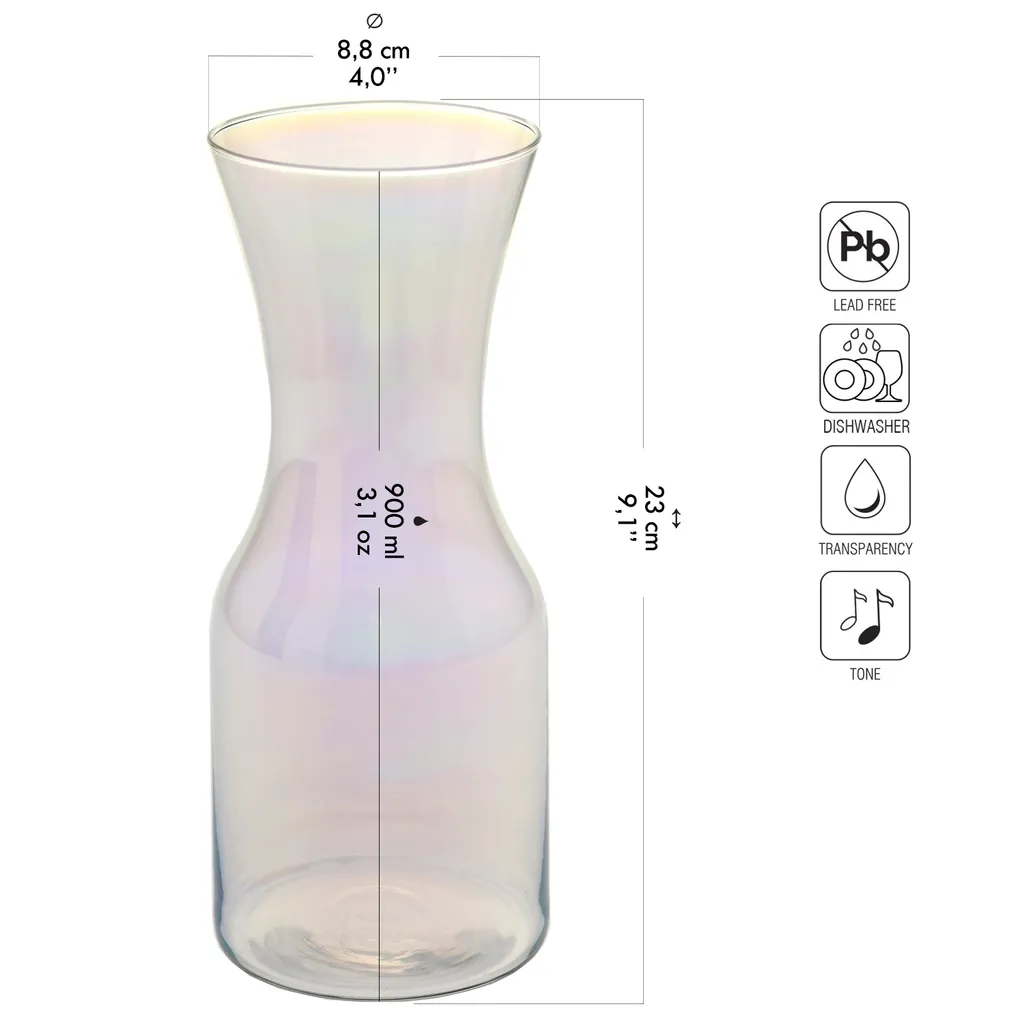 KROSNO Pure Wasser Regenbogen Karaffe Dekanter, 900 Ml – Bild 3