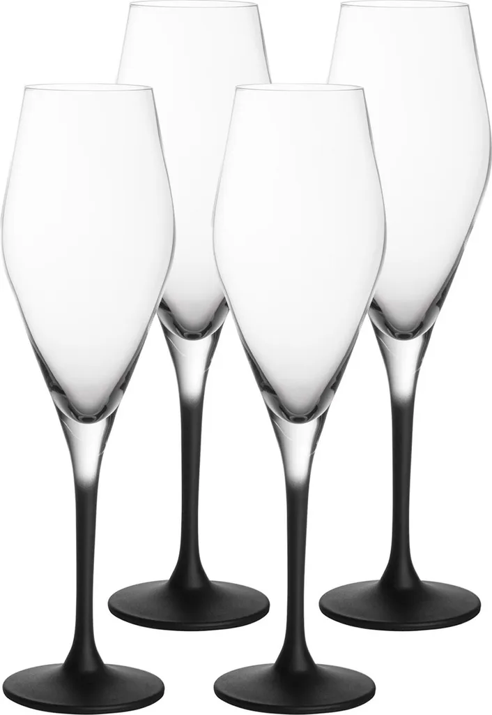 Villeroy & Boch Champagnerkelch Manufacture Rock Klar,schwarz, 4 Tlg. – Bild 7