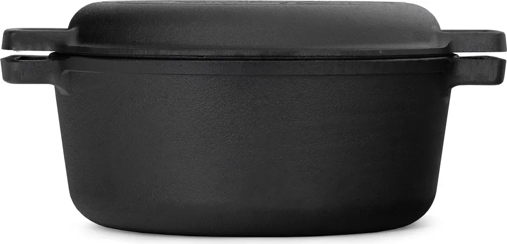 Gusseisen Topf 4L Gusseisentopf Ø 24cm Brotbacken Kochtopf Mit Deckel-Bratpfanne – Bild 3