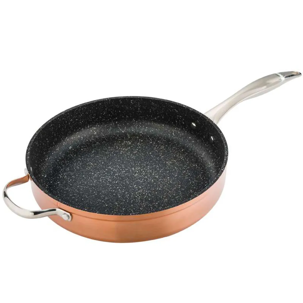 Excellence Sauteuse Ø28 Cm By Kitchen Pro - Schmorpfanne 28cm Mit Deckel, Pfanne, Aus Kupfer Und Rostfreiem Edelstahl, Induktion – Bild 4