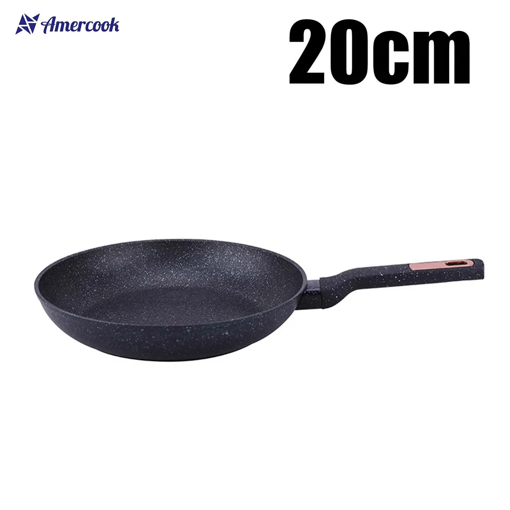 AMERCOOK Brittany Bratpfanne 20 Cm - Universal-Pfanne Mit Aluminiumkern Bratpfanne - Für Alle Herdarten Zum Braten, Kochen Und Schmoren Induktionsgeeignet Bratpfanne Antihaft-beschichtet – Bild 2