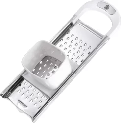 Westmark Spätzlehobel Mit Teigschlitten, Für Topfdurchmesser Bis Zu 28 Cm, Rostfreier Edelstahl/Kunststoff, Fädle, Weiß/Silber, 61222270