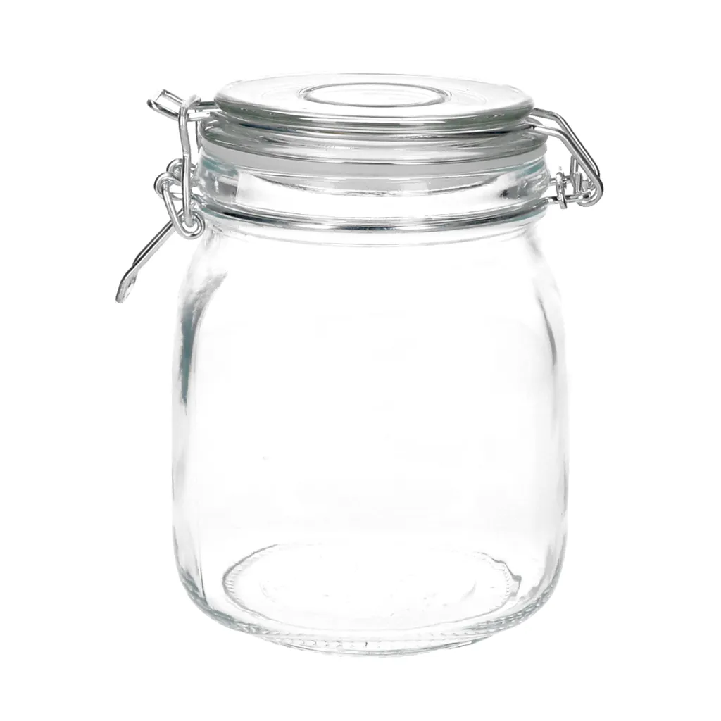 6er Set Vorratsgläser Foody 1L Aufbewahrungsglas Vorratsdosen Bügelverschluss – Bild 2