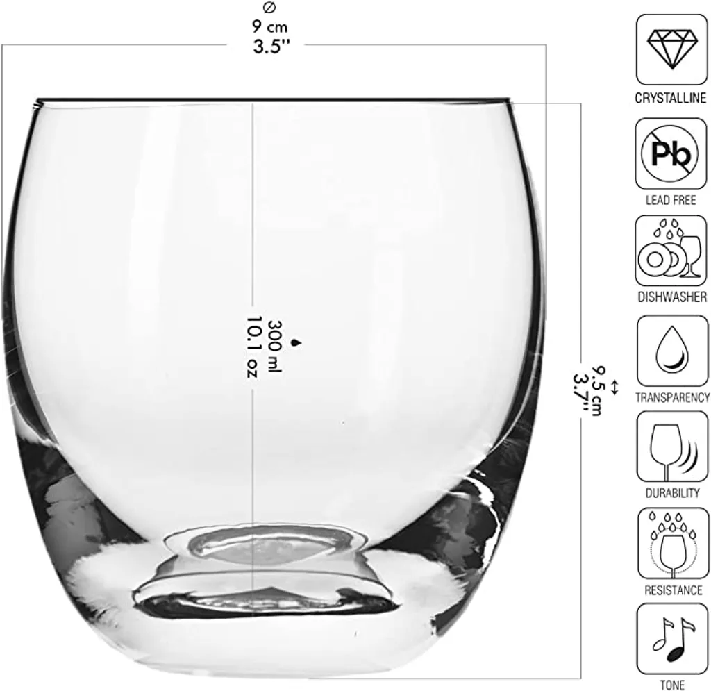 KROSNO Elite Whiskygläser, 6er-Set, 300 Ml – Bild 4