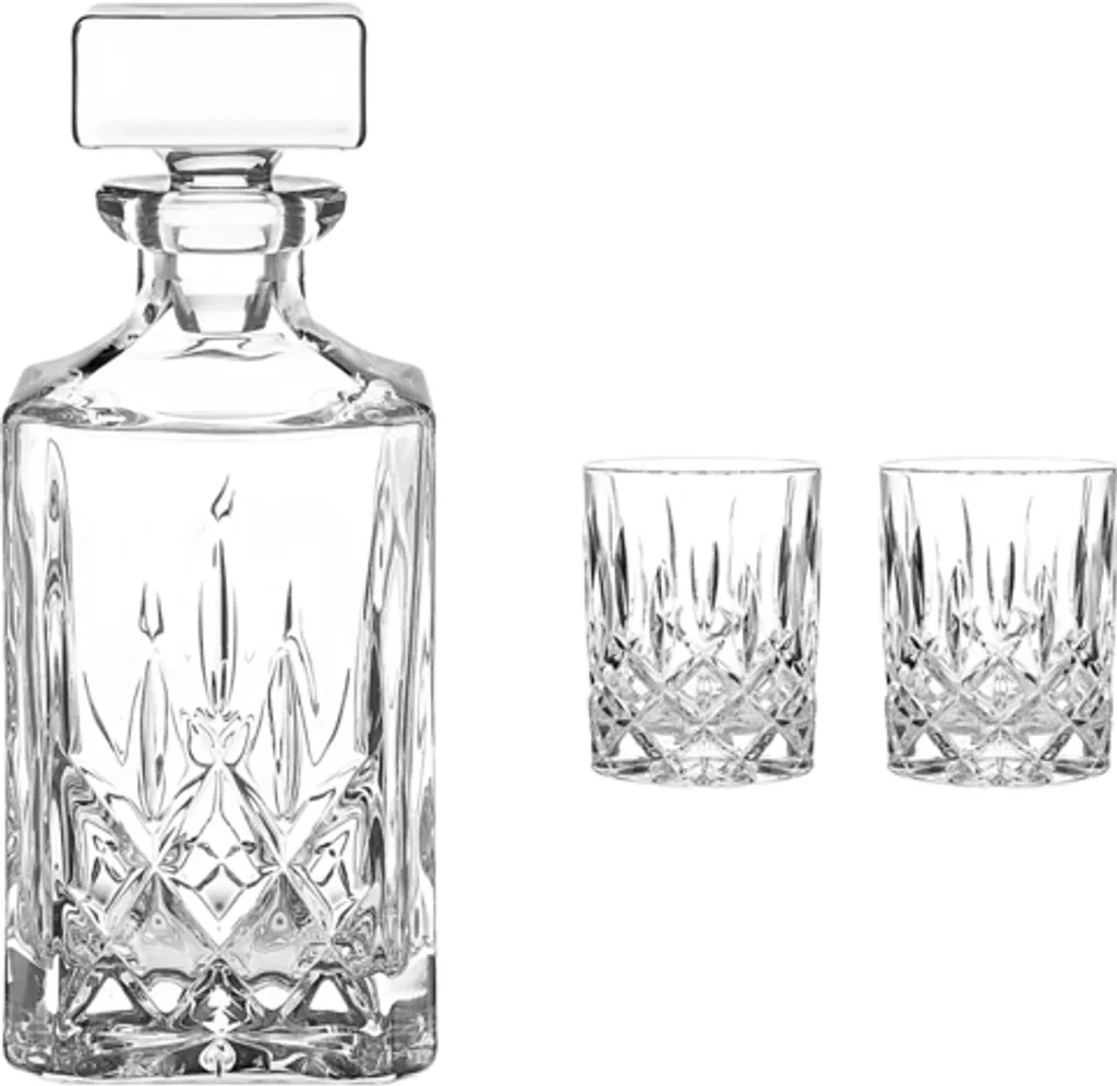 Nachtmann 0091899-0 Noblesse Whisky-Set, 1 X Karaffe/Dekanter + 2 X Whisky-Becher, Klar (1 Set)