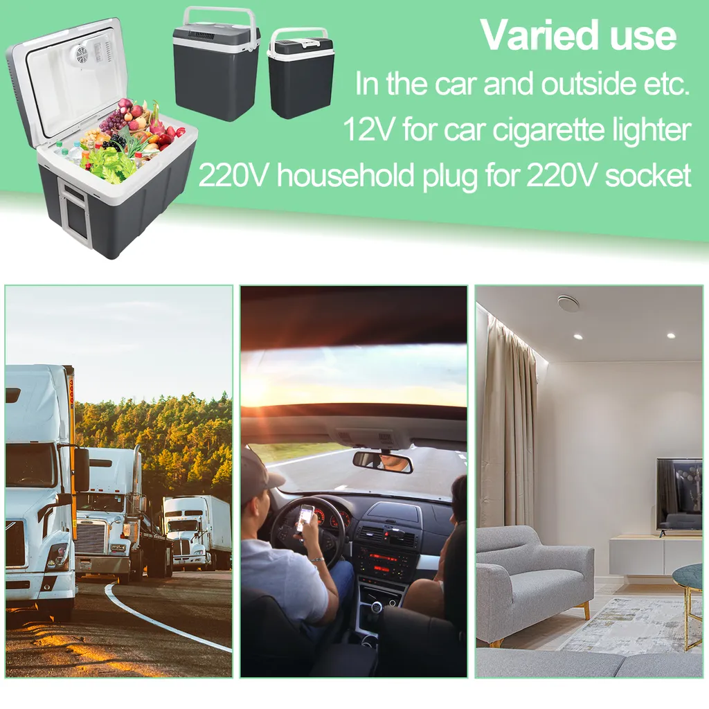 EINFEBEN Kuehlbox Tragbare 32 Liter, Thermo-Elektrische Kuehlbox, Wärmen Und Kühlen Mini-Kuehlschrank 12 Volt Und 230 Volt, ECO-Modus, Mit Tragegriff, Für Auto, Innenraum, Camping Kühlboxen – Bild 5