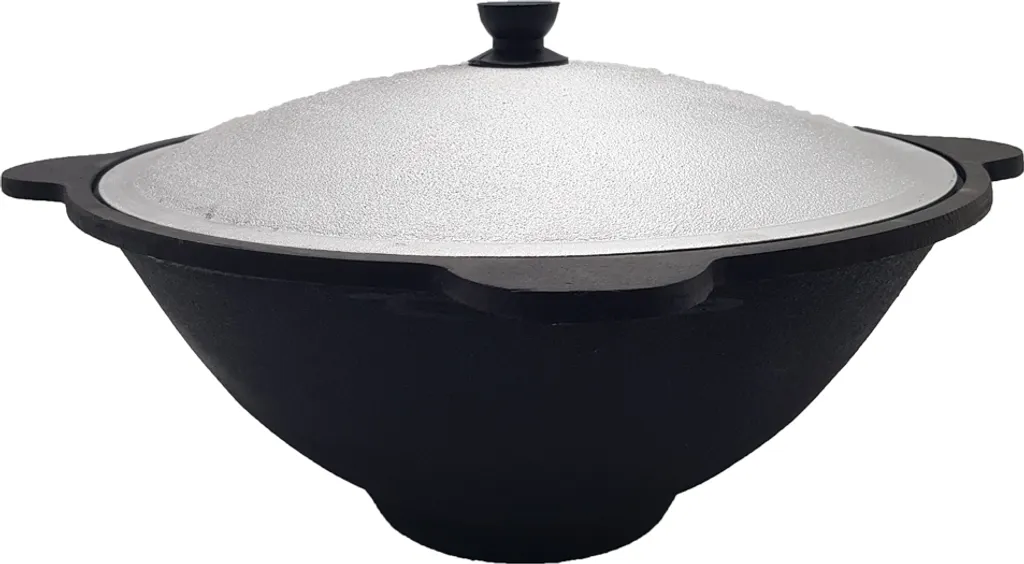 Kazan Gusseisen Mit Edelstahlsieb Usbekischer Kasan 16 Liter – Bild 2