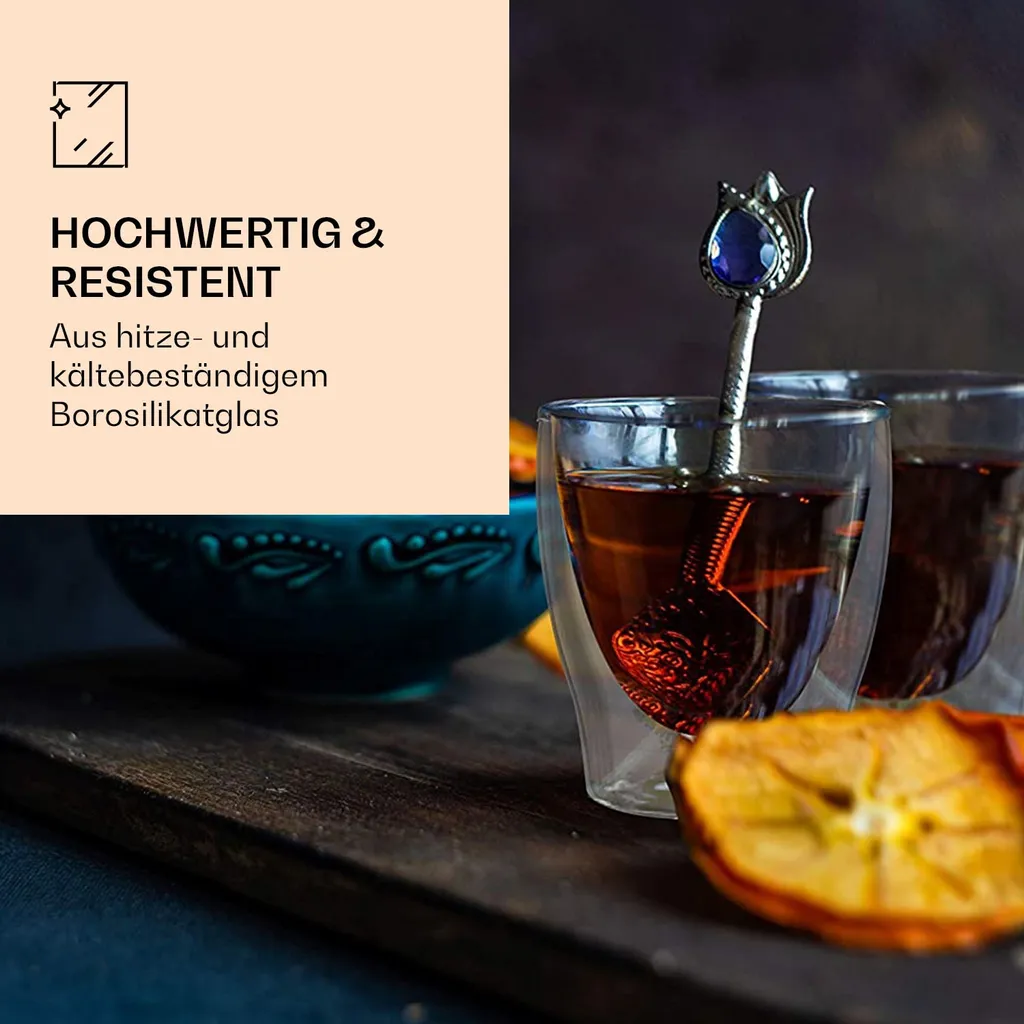 2x 200ml DUOS Doppelwandige Thermogläser Für Tee, Kaffee, Schümli, Vorspeisen – Bild 3