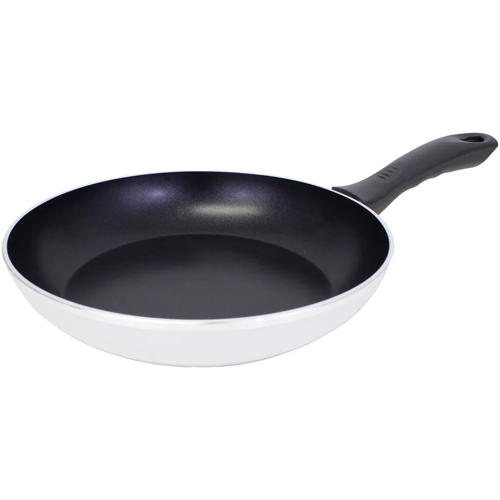 Kochwerk Bratpfanne 28 Cm Weiß / Schwarz, Geschmiedete Aluminiumpfanne, 2fach Antihaftbeschichtung, Induktions- & Backofengeeignet