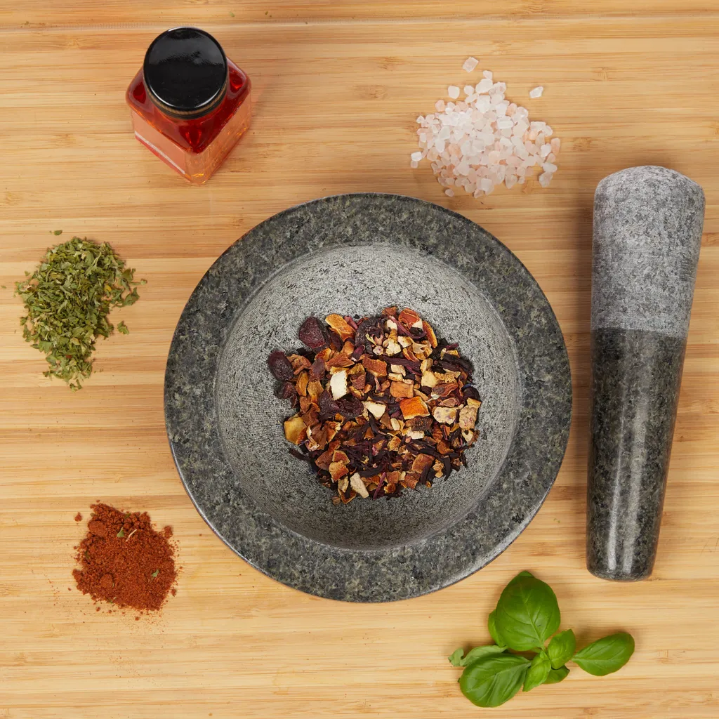 Relaxdays Granit Mörser Mit Stößel 16 Cm – Bild 5