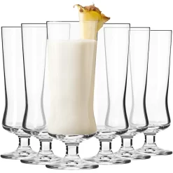 KROSNO Pina Colada Cocktailgläser Longdrinkgläser | Set Von 6 | 300 ML | Avant-Garde Kollektion | Perfekt Für Zuhause, Restaurants Und Partys | Spülmaschinenfest