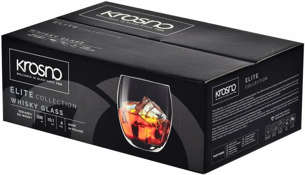 KROSNO Elite Whiskygläser, 6er-Set, 300 Ml – Bild 10