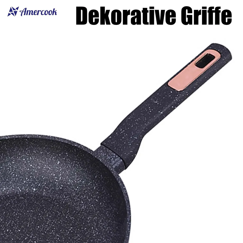 AMERCOOK Brittany Bratpfanne 20 Cm - Universal-Pfanne Mit Aluminiumkern Bratpfanne - Für Alle Herdarten Zum Braten, Kochen Und Schmoren Induktionsgeeignet Bratpfanne Antihaft-beschichtet – Bild 6