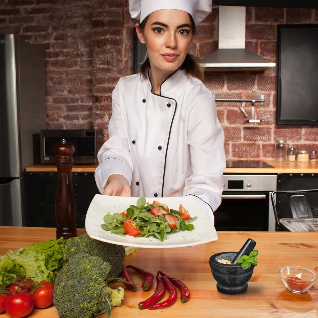 Relaxdays Granit Mörser Mit Stößel XL – Bild 2