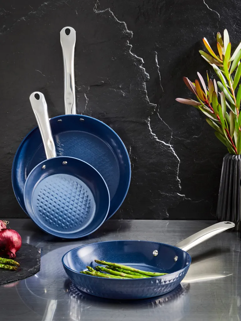 Ceraflon Prestige Diamant Pfannen-Set, Blau, 3-teilig – Bild 8