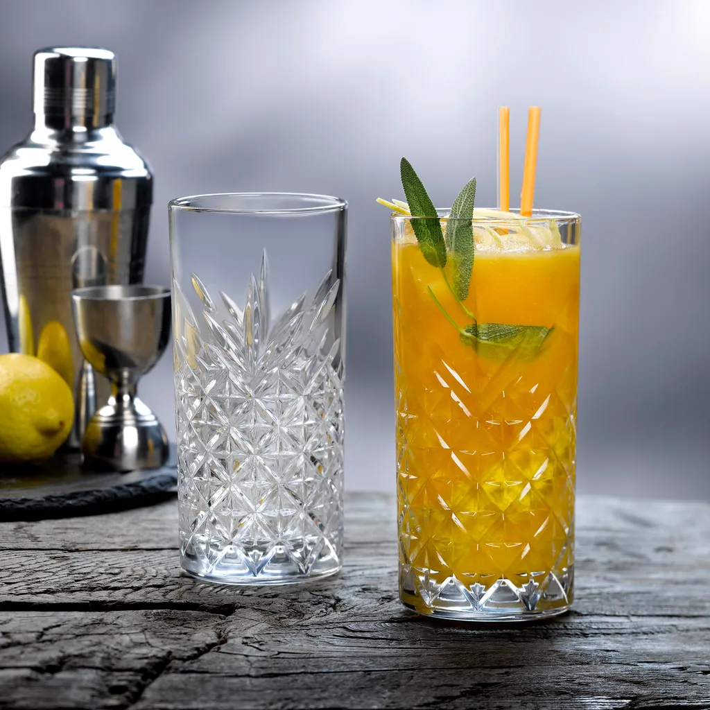 Pasabahce Timeless 520205 Longdrink Glas Wassergläser Kristall Design 4´er Set Transparent 365 Ml – Bild 14