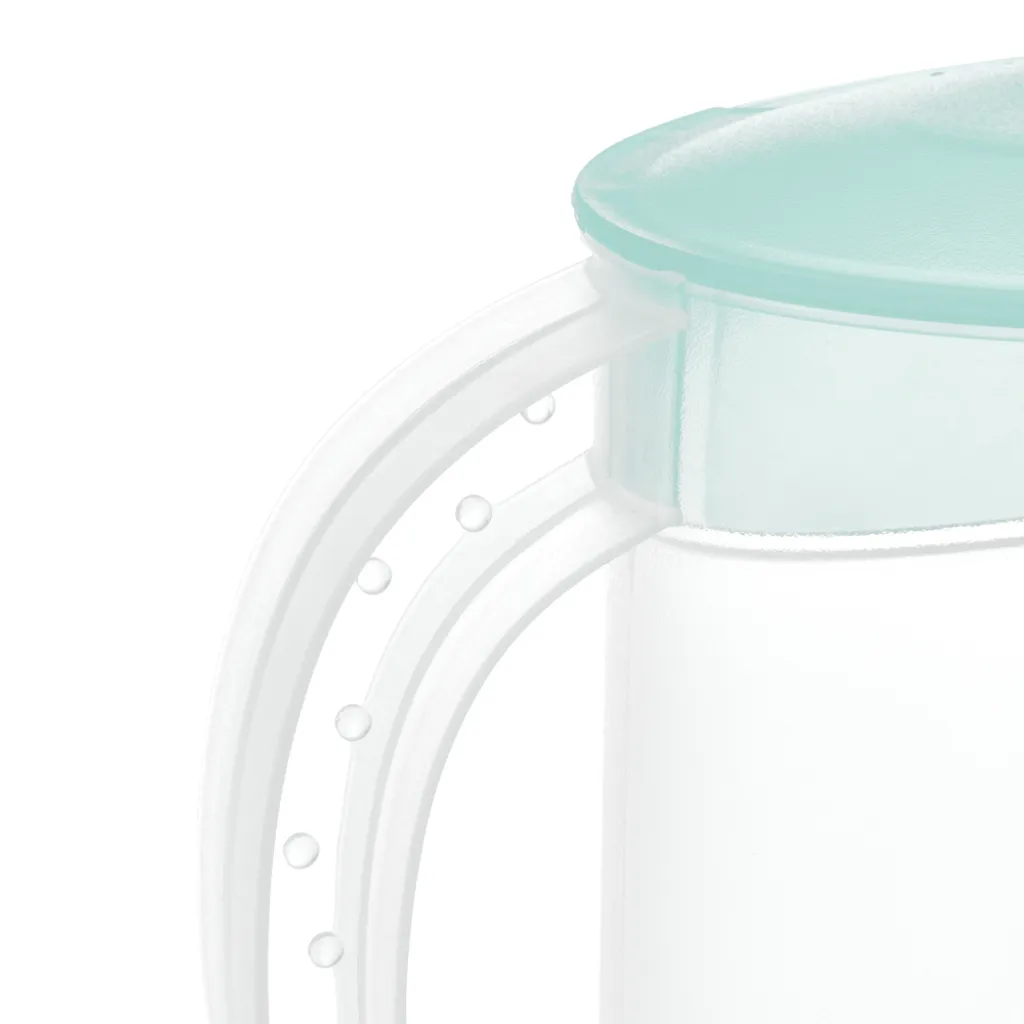 Premium Saftkanne, 2 Liter Fassungsvermögen, Mit Vielseitigem Deckel Und Integrierter Maßeinteilung Für Kalte Getränke Wie Saft, Eistee, Wasserkaraffe Aus Kunststoff – Bild 3