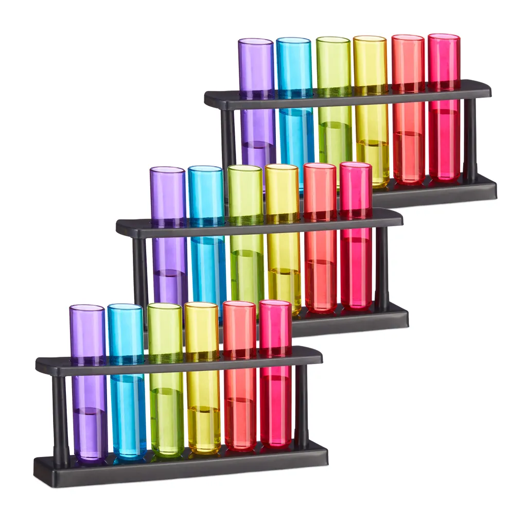 Relaxdays 18 X Reagenzgläser Shotgläser