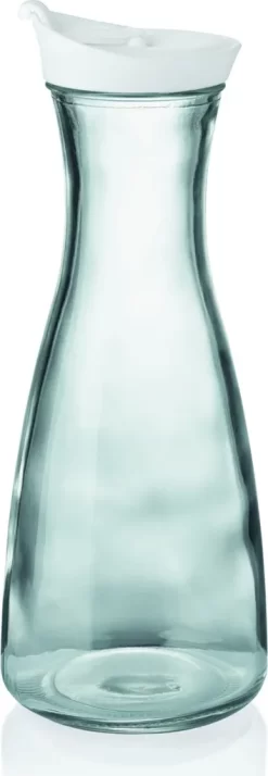 Karaffe Mit Deckel, 1,0 Ltr., Weiß, Glas : Karaffe Mit Deckel, 1,0 Ltr., Weiß, Glas Variante: Karaffe Mit Deckel, 1,0 Ltr., Weiß