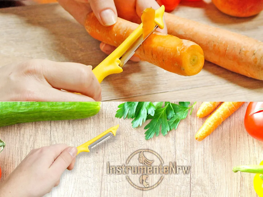 Sparschäler 2er Set Schäler Obst Gemüse Mit Rostfreier Scharfer Pendelklinge Universalschäler Für Rechts Und Linkshänder Allzweckschäler Zum Schälen Von Obst Gemüse Spülmaschinen Geeignet Gelb – Bild 4