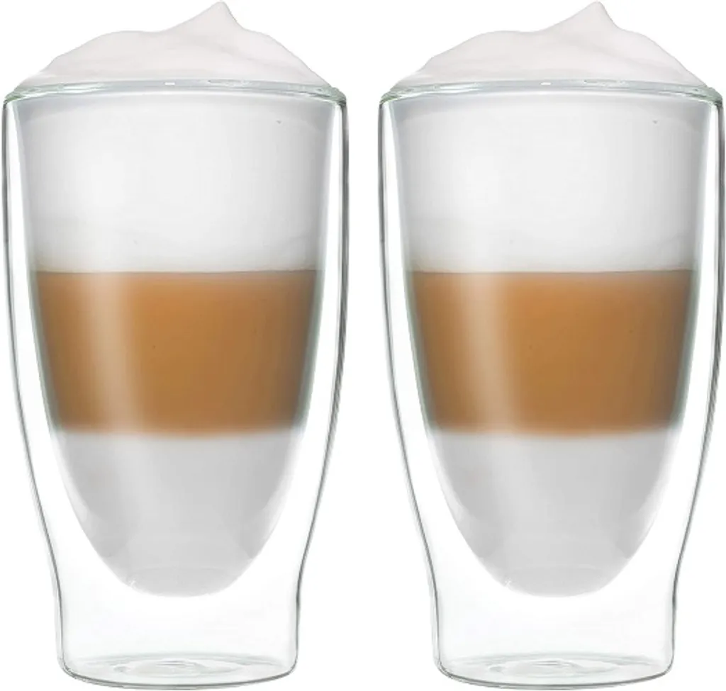 Duos 2x 310ml Doppelwand Latte Macchiato Thermogläser - Set Mit Schwebe-Effekt, Auch Für Tee, Eistee, Säfte, Wasser, Cola, Cocktails Geeignet, DUOS By Feelino – Bild 2