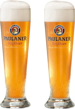 2x Paulaner Weizenbierglas 0,5L