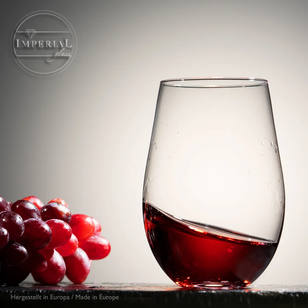 IMPERIAL Moderne Weingläser Ohne Stil Aus Glas 570ml Set 6-Teilig Groß – Bild 3