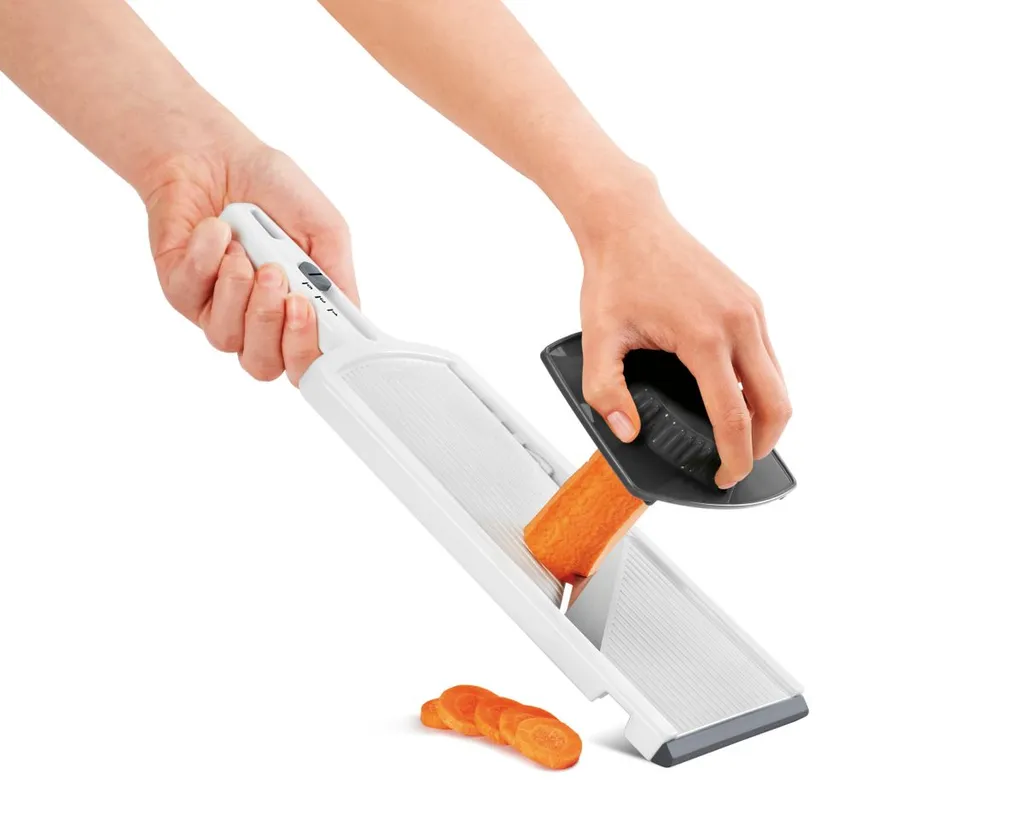 Gemüsehobel Küchenreibe Gurkenhobel Kartoffelschneider Küchenhobel 6 Stufen Weiß – Bild 6