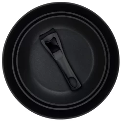 Bergner 3-tlg. Bratpfannen-Set 18+20+24 Cm Pfannen Mit Click-Griff BG-35470-BK