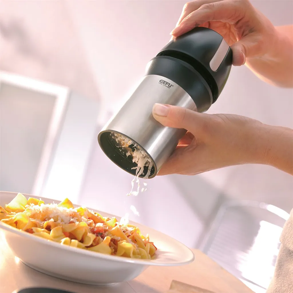 Gefu Käsereibe Parmigiano 34680 Käse Reibe Laser Cut 2 Reibscheiben – Bild 18